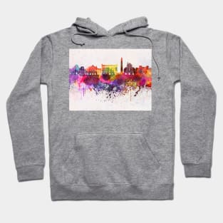 Bari skyline in watercolor background Hoodie